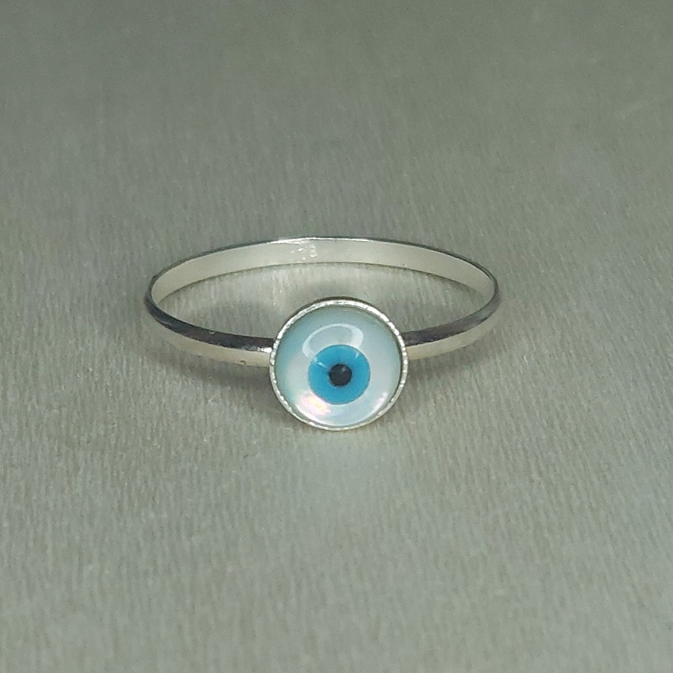 Sterling Silver Evil Eye Protection Ring