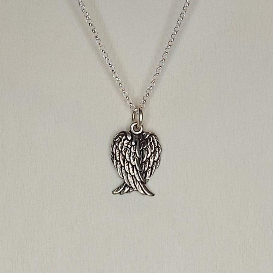 Sterling Silver Double Angel Wing Pendant