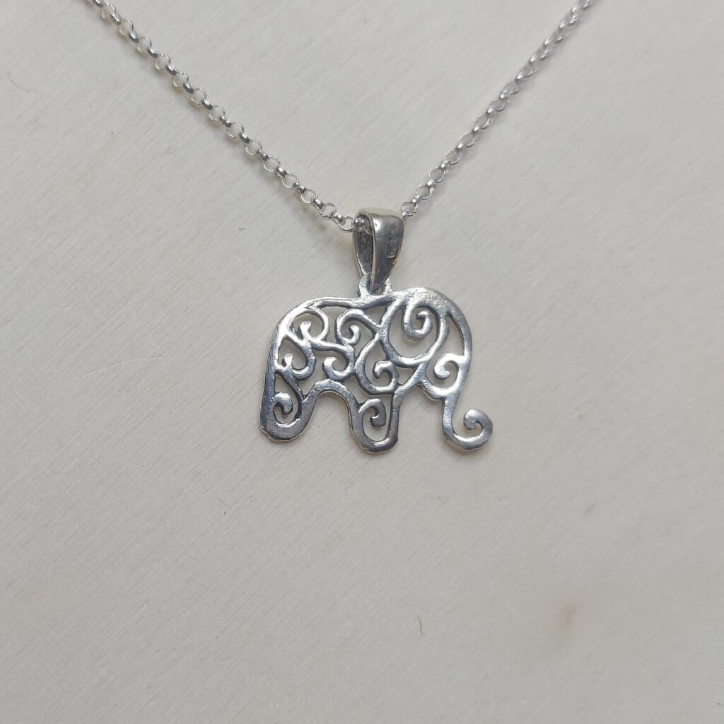 Sterling Silver Elephant Pendant