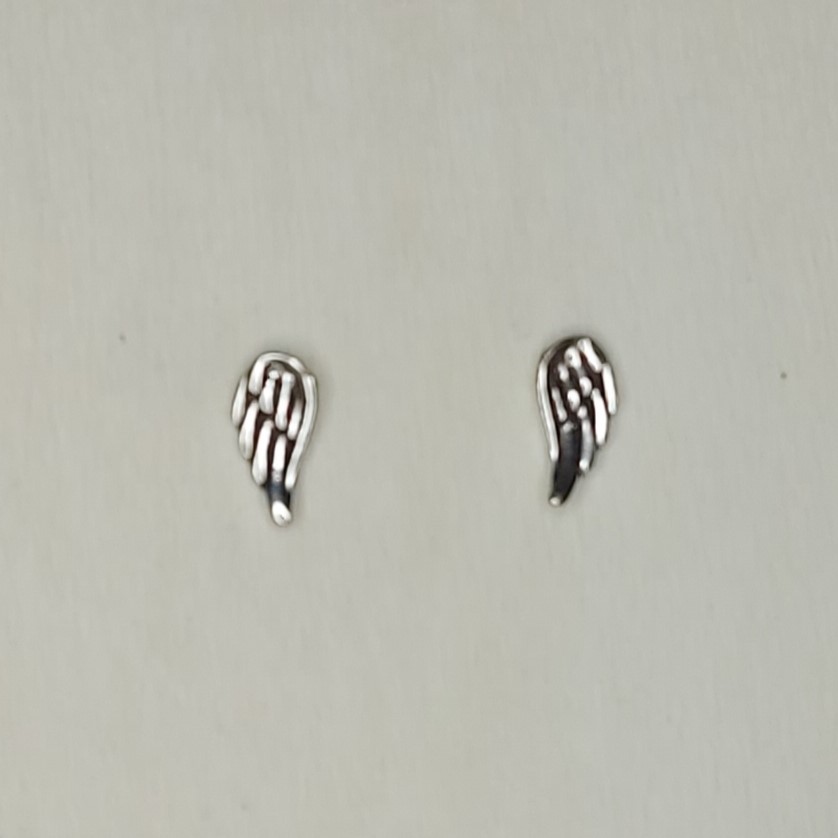 Sterling Silver Angel Wing Studs