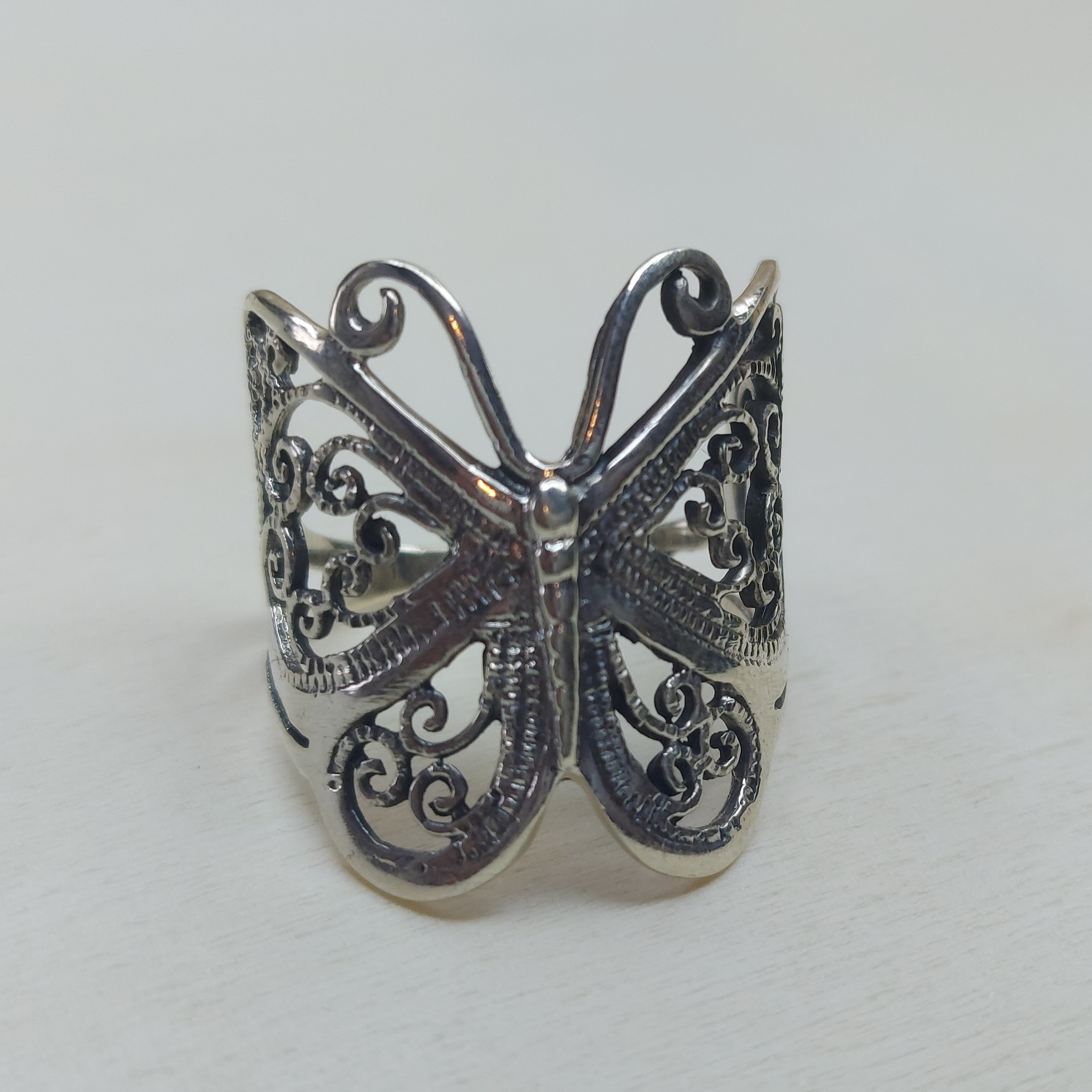 Sterling Silver Butterfly Ring