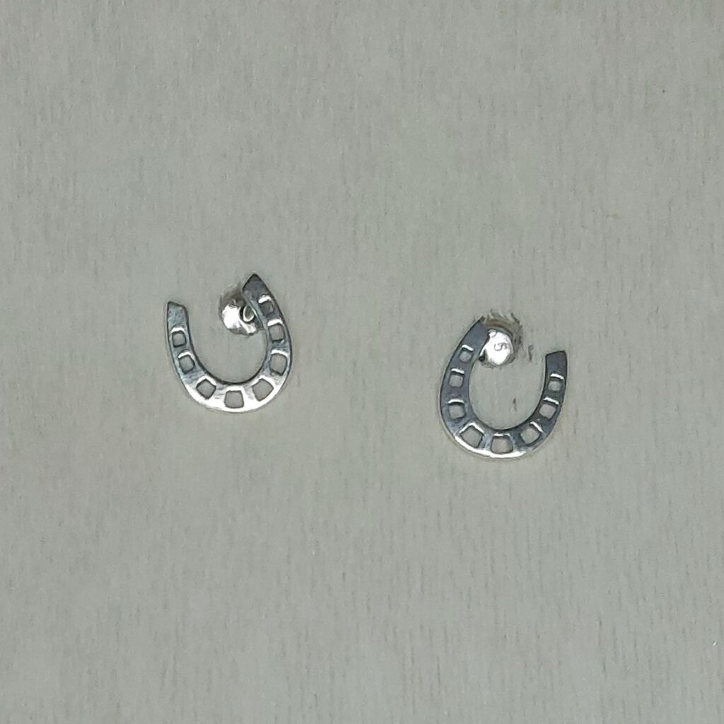 Sterling Silver Horseshoe Studs