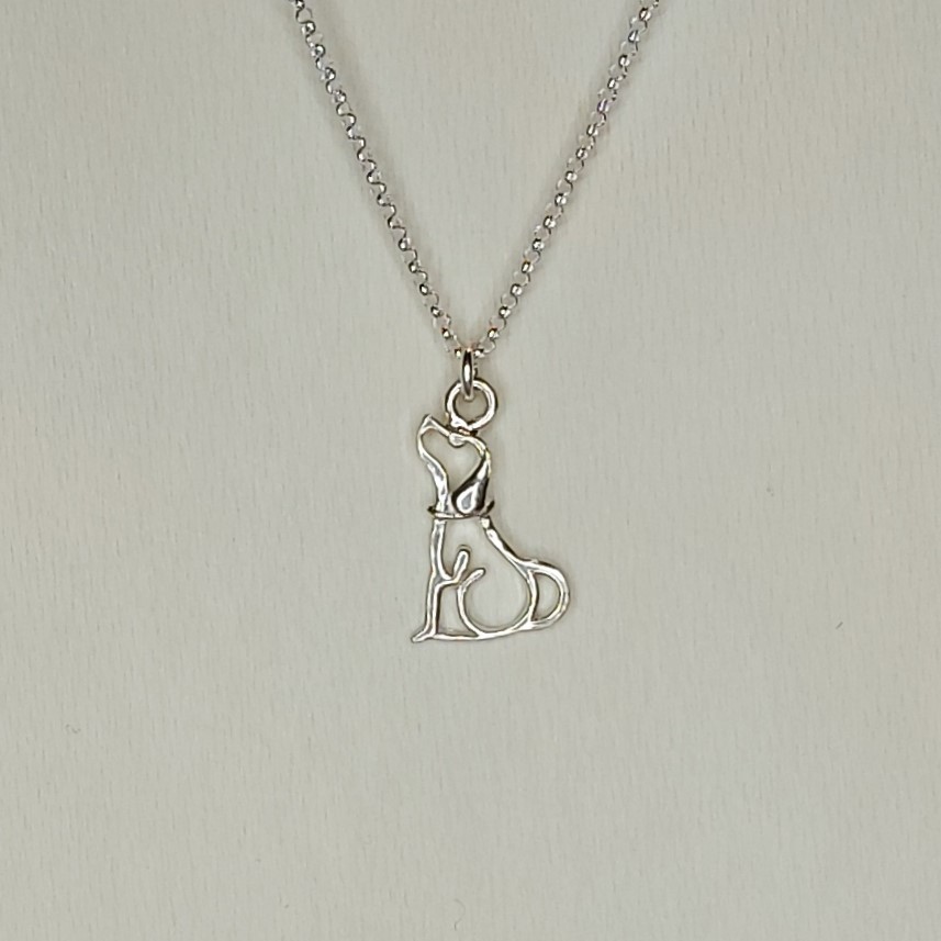 Sterling Silver Dog Pendant